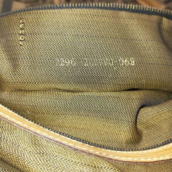 authentic Fendi Boston Bag Brown Canvas - Picture 9 of 10